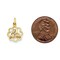 14K Yellow Gold #1 Mom Charm Mother Love Pendant Jewerly 19mm x 6mm